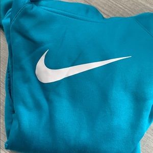 NIKE thermal fit green and blue kids hoodie